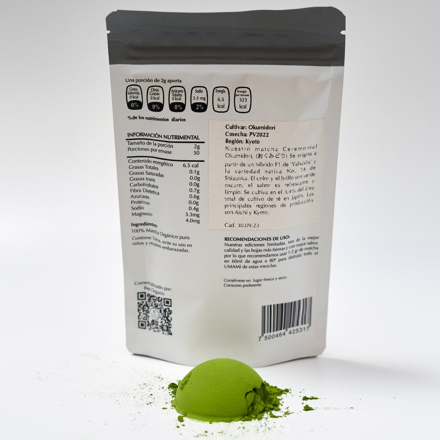 Matcha CEREMONIAL OKUMIDORI JAS/Auténtico Japonés - 50g