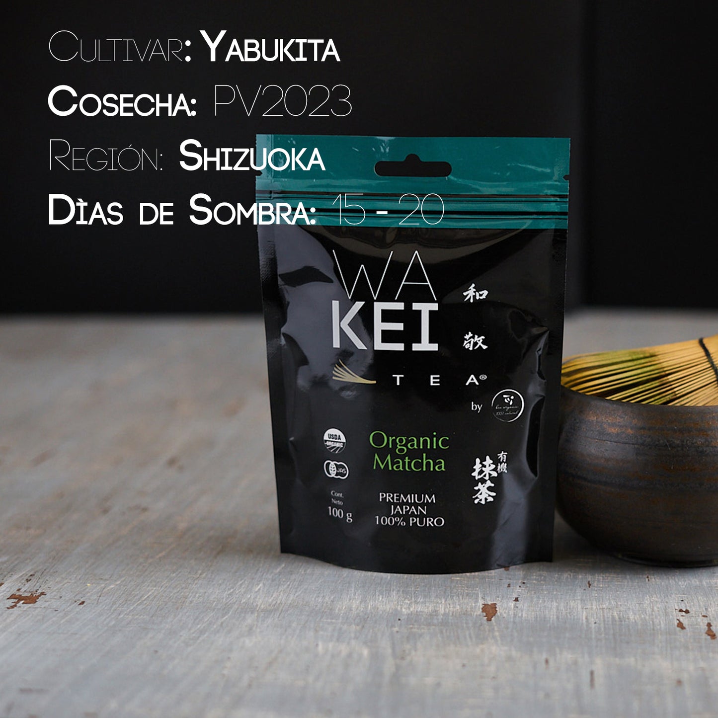 MATCHA auténtico Japonés Certificado Orgánico JAS - 100g.